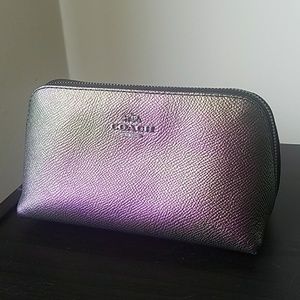 Authentic Coach Metallic Shift Cosmetic Case